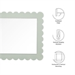Pemberly Row Contemporary Wall Hanging Mirror in Sage Finish