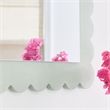 Pemberly Row Contemporary Wall Hanging Mirror in Sage Finish