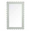 Pemberly Row Contemporary Wall Hanging Mirror in Sage Finish