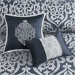Pemberly Row 8-Piece Polyester Jacquard Comforter Set in Navy