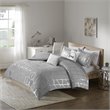 Pemberly Row 5-piece Polyester Microfiber Comforter Set in Gray