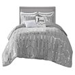Pemberly Row 5-piece Polyester Microfiber Comforter Set in Gray