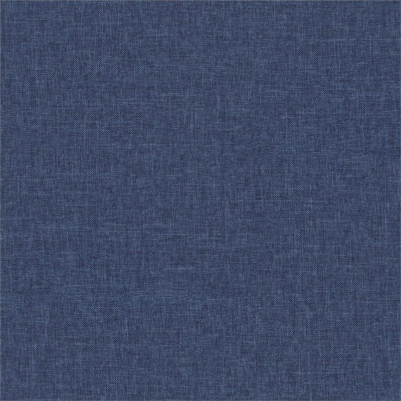 Pemberly Row Contemporary Lift Up Storage Queen Bed Frame in Blue Linen