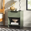 Pemberly Row Contemporary 1-Drawer Wood Nightstand in Green Finish