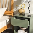 Pemberly Row Contemporary 1-Drawer Wood Nightstand in Green Finish