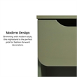 Pemberly Row Contemporary 1-Drawer Wood Nightstand in Green Finish
