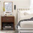 Pemberly Row 1-Drawer Classic Solid Wood Bedroom Nightstand in Walnut