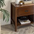Pemberly Row 1-Drawer Classic Solid Wood Bedroom Nightstand in Walnut