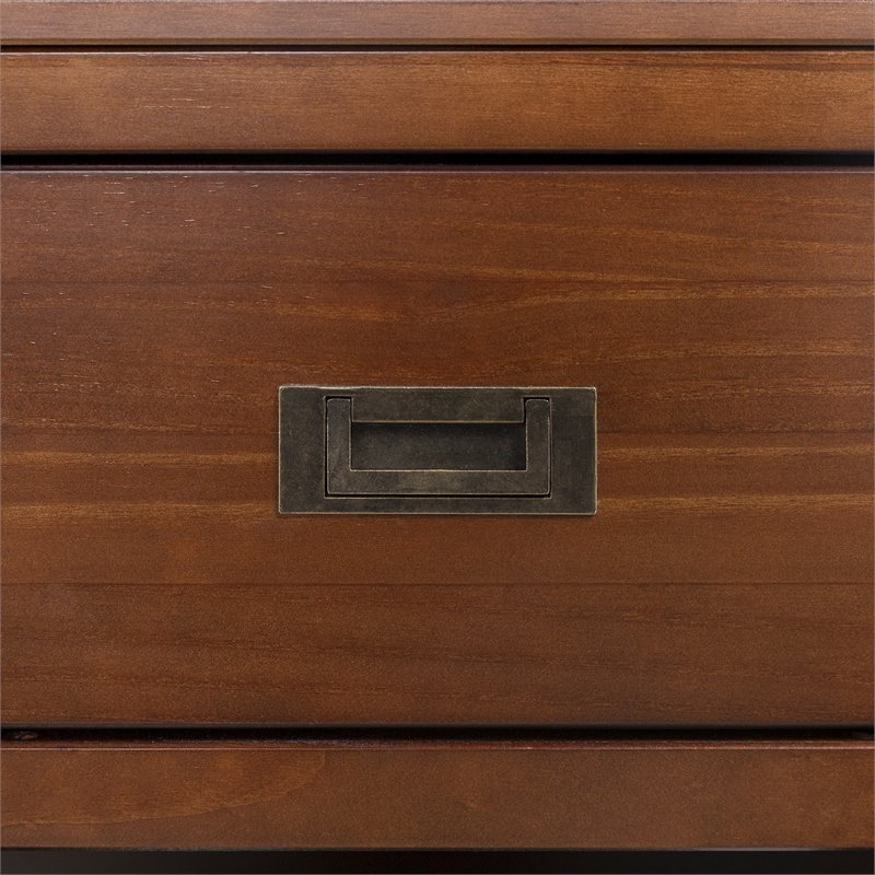 Pemberly Row 1-Drawer Classic Solid Wood Bedroom Nightstand in Walnut