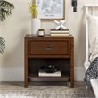 Pemberly Row 1-Drawer Classic Solid Wood Bedroom Nightstand in Walnut