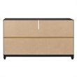 Pemberly Row Modern Channel Pull 6-Drawer Solid Wood Dresser 58 Inch Black