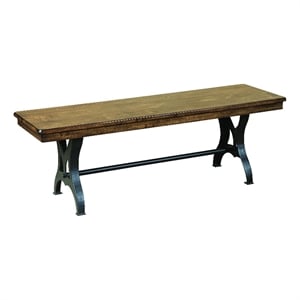 Pemberly Row 54&quot Traditional Solid Birch Wood Backless Bench in Copper