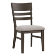 Pemberly Row Transitional Oak Veneer Wood Panel Back Chair in Brown (Set of 2)