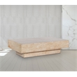 Pemberly Row Mid-Century Solid Wood Rich Natural Coffee Table