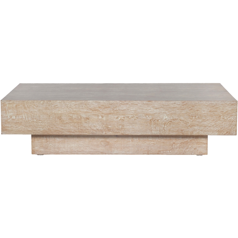 Pemberly Row Mid-Century Solid Wood Rich Natural Coffee Table