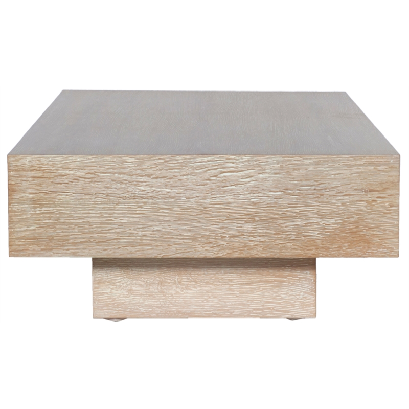 Pemberly Row Mid-Century Solid Wood Rich Natural Coffee Table