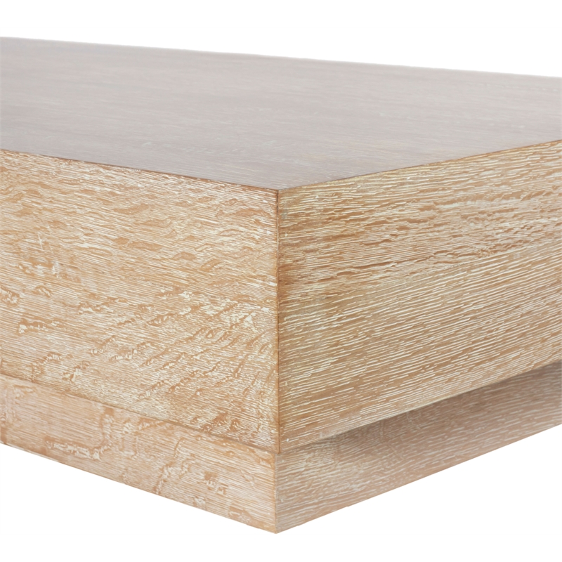 Pemberly Row Mid-Century Solid Wood Rich Natural Coffee Table