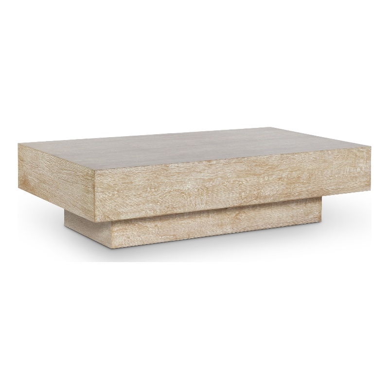 Pemberly Row Mid-Century Solid Wood Rich Natural Coffee Table