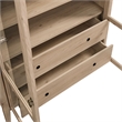 Pemberley Row Wood Light Oak Storage Cabinet Rectangular Adjustable Shelves Unassembled