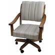 Pemberly Row Swivel Wood Dining Caster Chair Casa in Natural Fun/ Brown