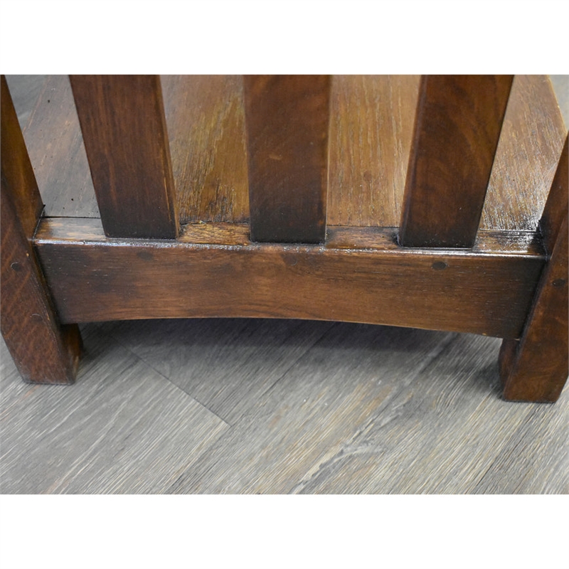 Pemberly Row Traditional Wood Open Bookcase in Walnut Oak Finish