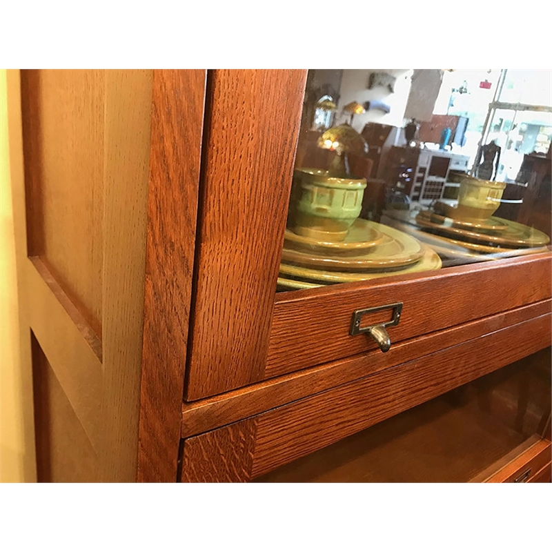 Pemberly Row Traditional 4-Stack Wood Barrister Bookcase in Cherry