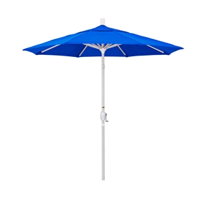 Pemberly Row 7.5' Patio Umbrella in Sun brella Pacific Blue/Matted White