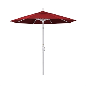 Pemberly Row Contemporary 7.5' Patio Umbrella in Olefin Red/Matted White