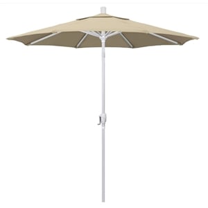 Pemberly Row Contemporary 7.5' Fabric Patio Umbrella in Beige