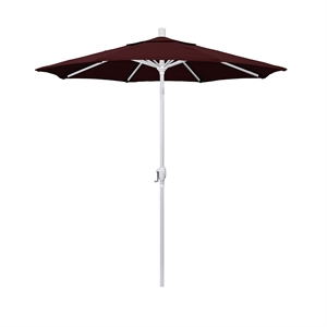 Pemberly Row 7.5' Patio Umbrella in Pacifica Burgundy/Matted White