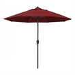 Pemberly Row 9' Bronze Aluminum Pole Patio Umbrella in Pacifica Red Fabric