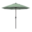 Pemberly Row 9' Bronze Aluminum Pole Patio Umbrella in Pacifica Spa Fabric