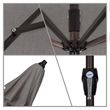 Pemberly Row 9' Bronze Aluminum Pole Patio Umbrella in Pacifica Taupe Fabric