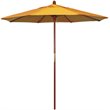 Pemberly Row Contemporary 7.5' Olefin Push Lift Patio Umbrella in Lemon