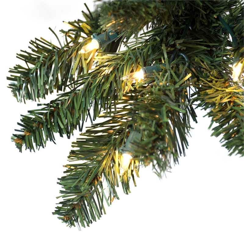 Pemberly Row Contemporary 7 ft. Pre-lit Green Christmas Tree