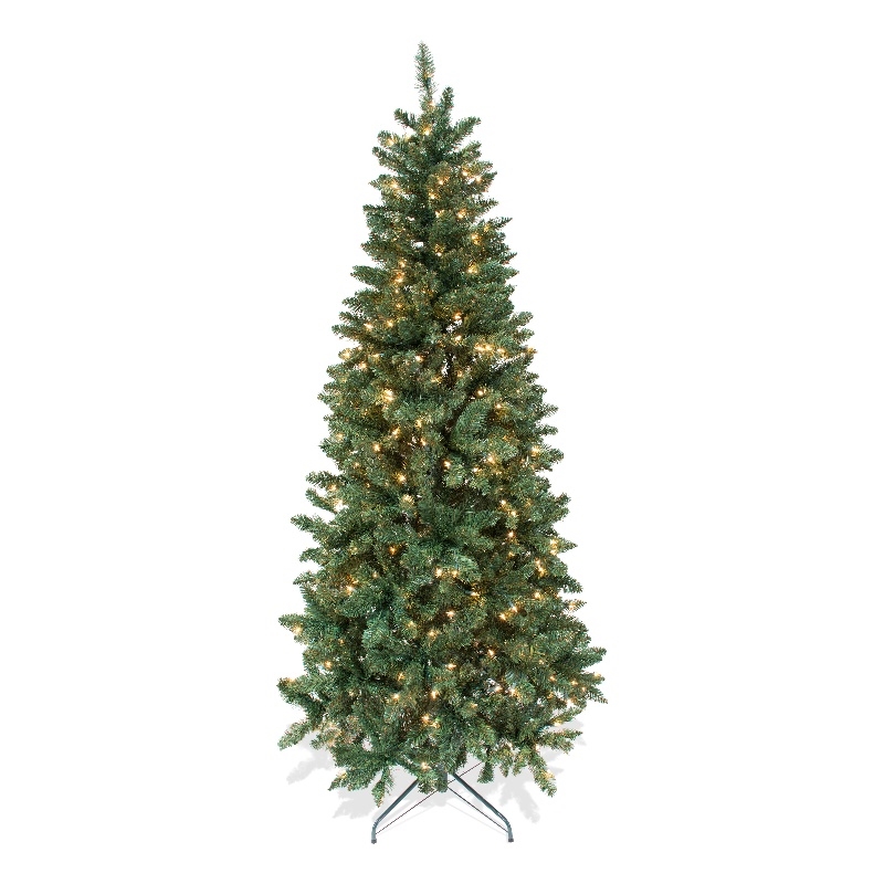 Pemberly Row Contemporary 7 ft. Pre-lit Green Christmas Tree