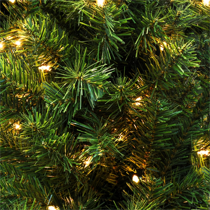 Pemberly Row Contemporary 6 ft. Pre-lit Green Christmas Tree