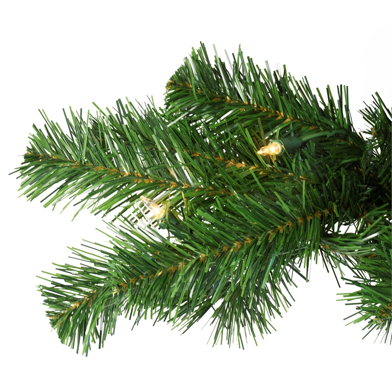 Pemberly Row Contemporary 6 ft. Pre-lit Green Christmas Tree