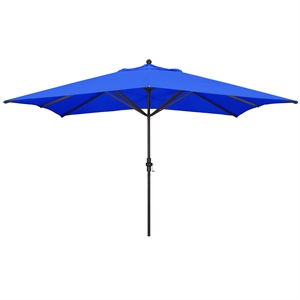 Pemberly Row 11' Performance Fabric Crank Lift Patio Umbrella in Pacific