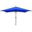 Pemberly Row 11' Performance Fabric Crank Lift Patio Umbrella in Pacific