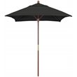 Pemberley Row Performance Fabric Black Patio Umbrella Square UV Protection 6' x 6' Unassembled