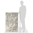 Pemberly Row Contemporary Polypropylene Ivory Area Rug - Runner 2'6