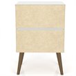 Pemberly Row 2-Drawer Wood Nightstand 2.0 in Yellow / Rustic Brown