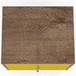 Pemberly Row 2-Drawer Wood Nightstand 2.0 in Yellow / Rustic Brown