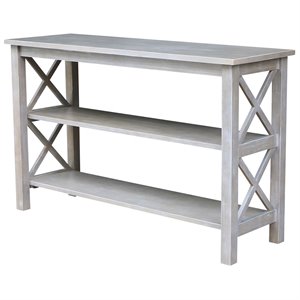 Pemberly Row Contemporary 48&quot Console Table in Washed Gray Taupe