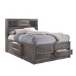 Pemberly Row Contemporary Queen 3 Piece Bedroom Set in Gray Finish