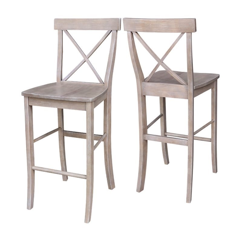 Pemberly Row Modern X-Back Bar height Stool - 30