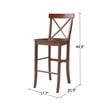 Pemberly Row X-Back Bar height Stool - 30