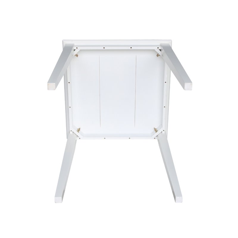 Pemberly Row Contemporary Solid Wood Top Table - Counter Height