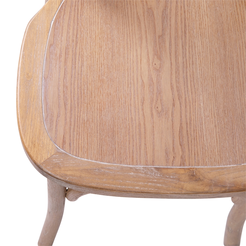 Pemberly Row Contemporary X-Back Chair In Medium White Grain